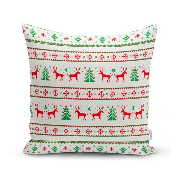Set di 4 federe natalizie e runner da tavola Nordic Knit - Minimalist Cushion Covers-image-2