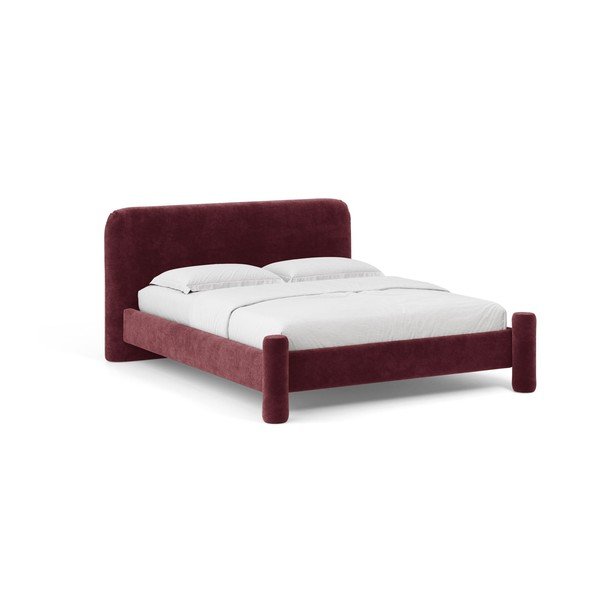 Letto matrimoniale imbottito marrone con rete inclusa 180x200 cm Vera – Micadoni 