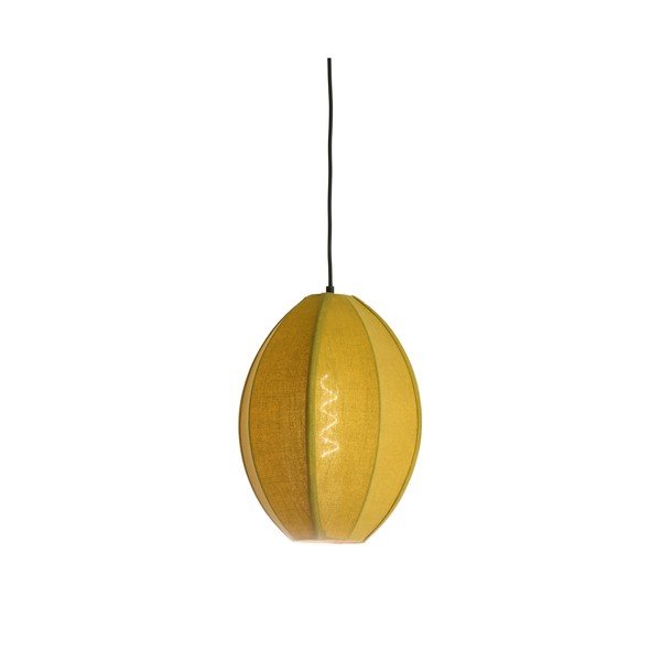 Lampadario verde con paralume in tessuto Milatos – Light & Living-image-2