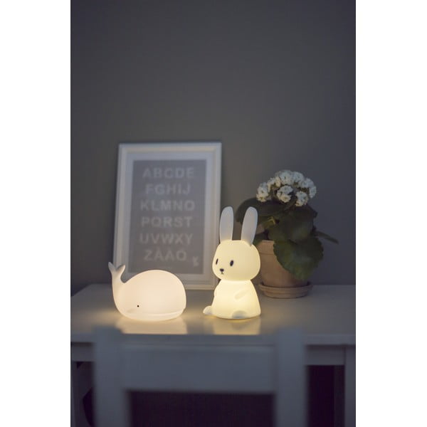 Luce notturna bianca a LED per bambini Whale – Star Trading-image-1