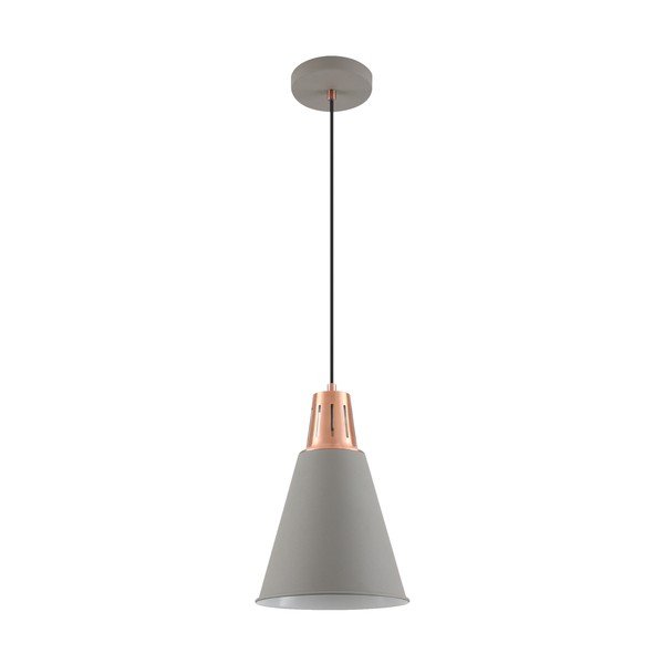 Lampadario grigio con paralume in metallo ø 22 cm Gianni - GTV