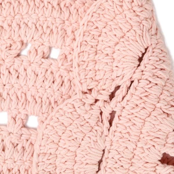 Tappeto rosa in cotone lavorato a mano, ø 120 cm Alma - Nattiot-image-4