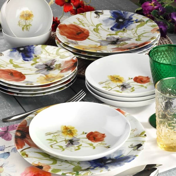 Set di 24 piatti in porcellana Herbejo - Kütahya Porselen-image-1