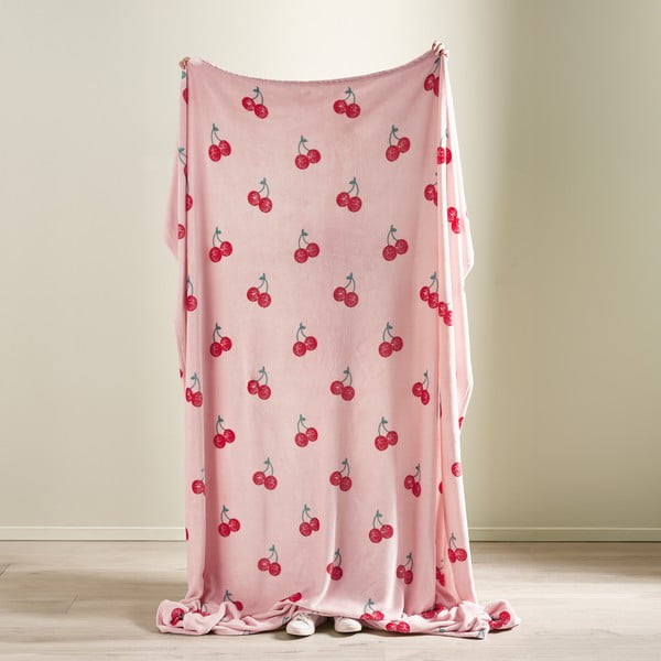 Coperta rosa in micropile 200x240 cm Disco Cherries – Catherine Lansfield-image-3