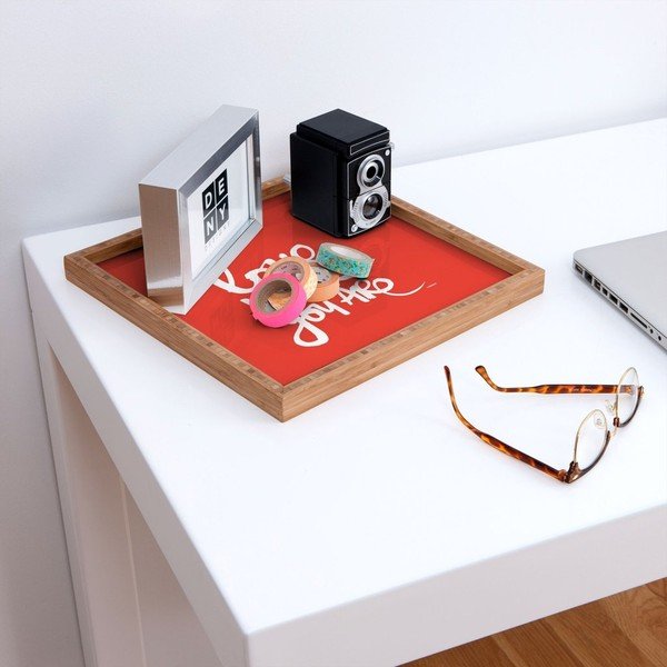 Vassoio decorativo in legno Wherever, 40 x 40 cm - Unknown-image-1