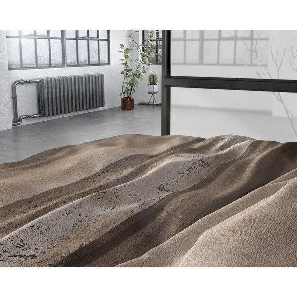 Biancheria da letto singola in flanella marrone Marcus Taupe, 140 x 220 cm - Sleeptime-image-3