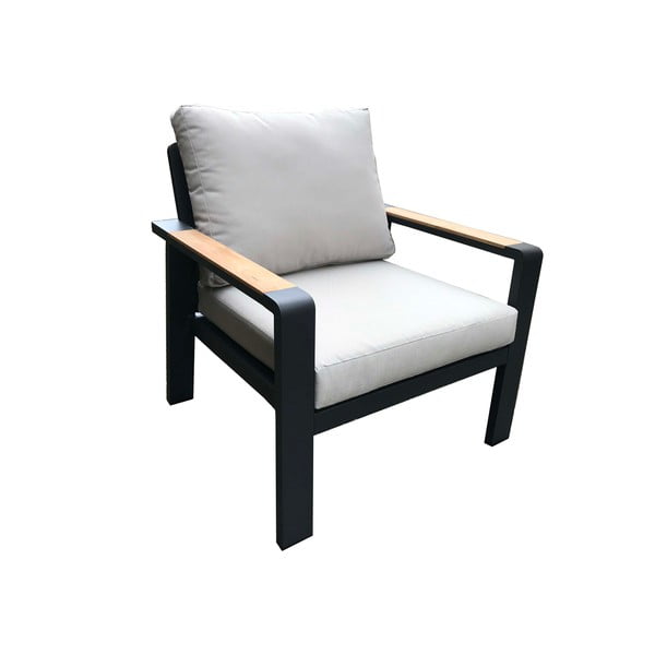 Set da giardino in alluminio grigio per 5 persone Rotterdam - Rojaplast-image-3