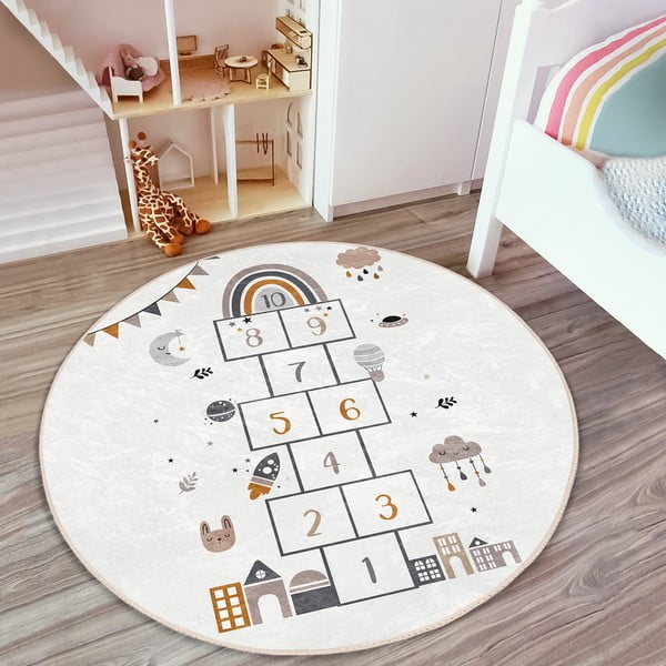 Tappeto per bambini crema ø 80 cm Comfort - Mila Home-image-2