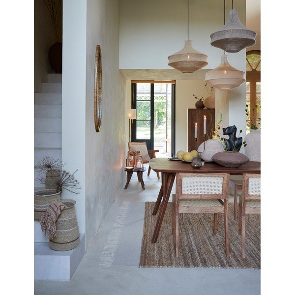 Tavolo da pranzo marrone con piano in acacia 100x200 cm Quenza - Light & Living-image-1