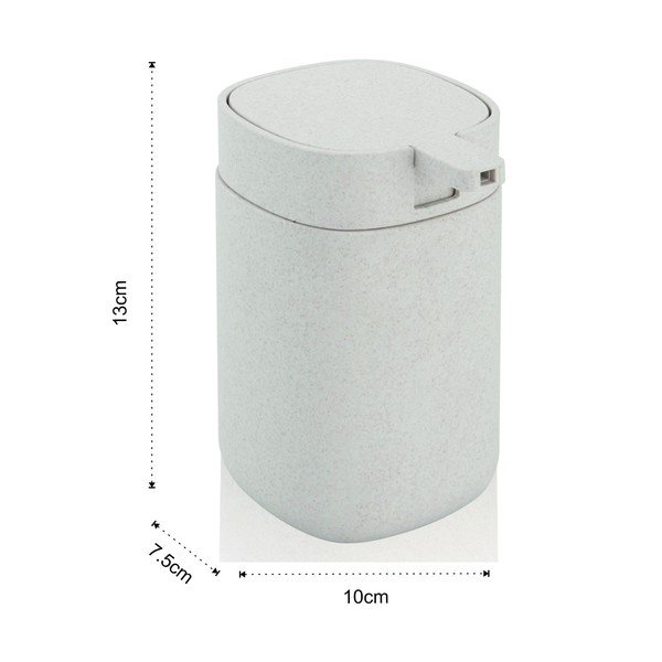 Dispenser di sapone in plastica beige 200 ml Cris - Tomasucci-image-2