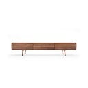 Mobile TV marrone in noce massiccio 220x45x45 cm Fawn – Gazzda