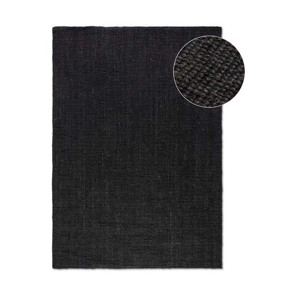 Tappeto nero in iuta 160x230 cm Bouclé – Hanse Home