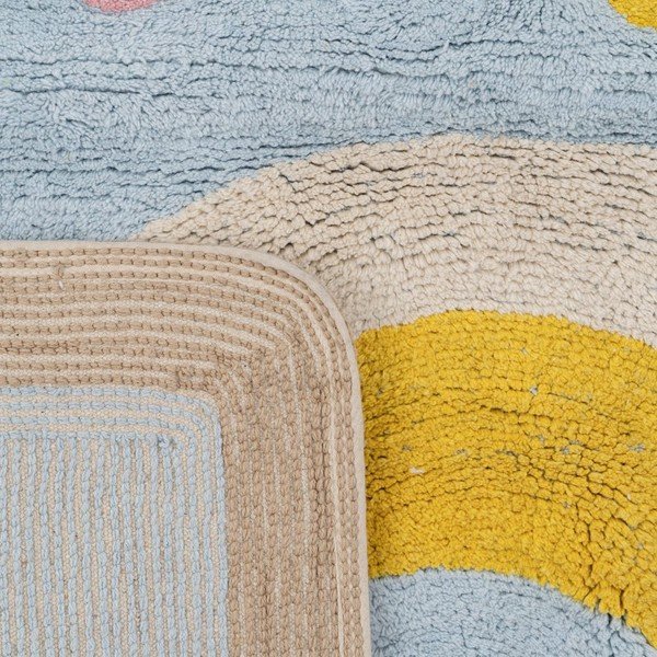 Tappeto per bambini in cotone azzurro 110x150 cm House - Ixia-image-3
