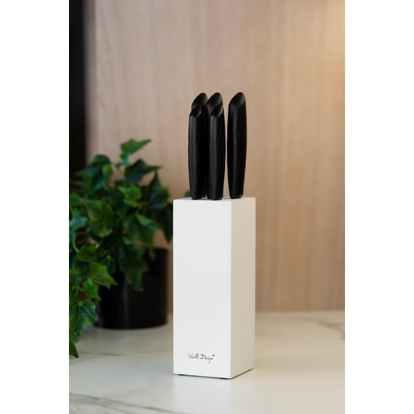 Set di 5 coltelli con supporto bianco Caro - Vialli Design-image-1