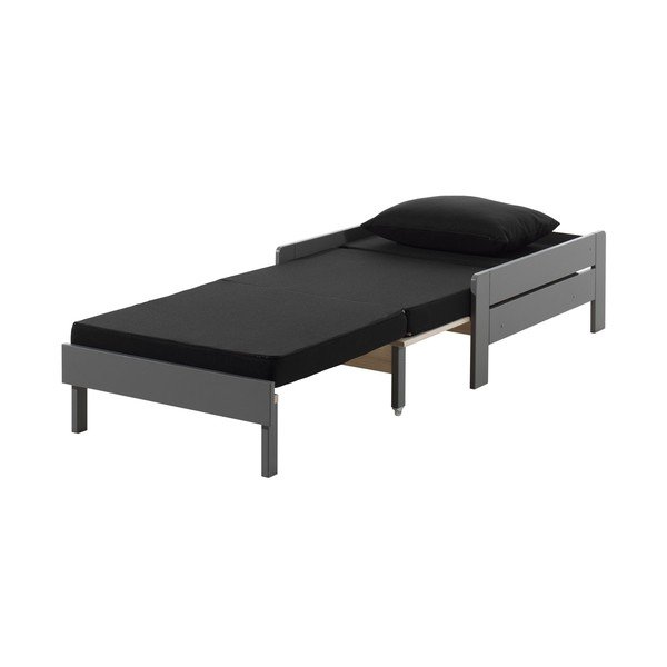 Poltrona per bambini nera/grigia Pino - Vipack-image-2