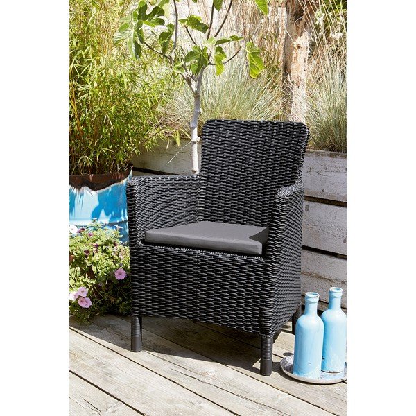 Sedia da giardino in plastica antracite Trenton - Keter-image-1