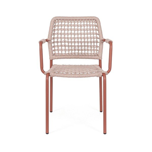 Sedia da esterno beige in metallo Rajada – Bizzotto-image-2