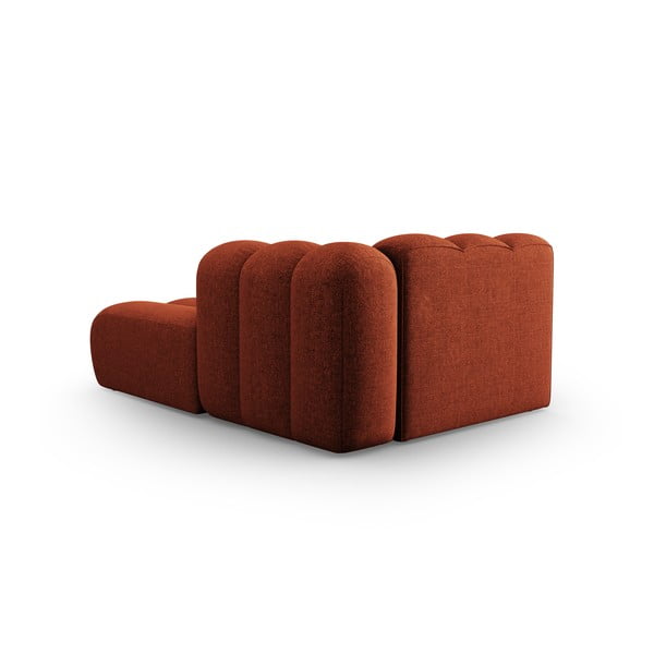 Chaise longue componibile color mattone (con penisola a destra) Lupine – Micadoni Home-image-3