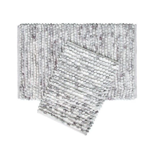 Set di 2 tappetini da bagno in cotone grigio Ottova - Foutastic