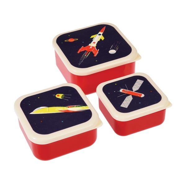 Set di 3 scatole per snack Space Age - Rex London