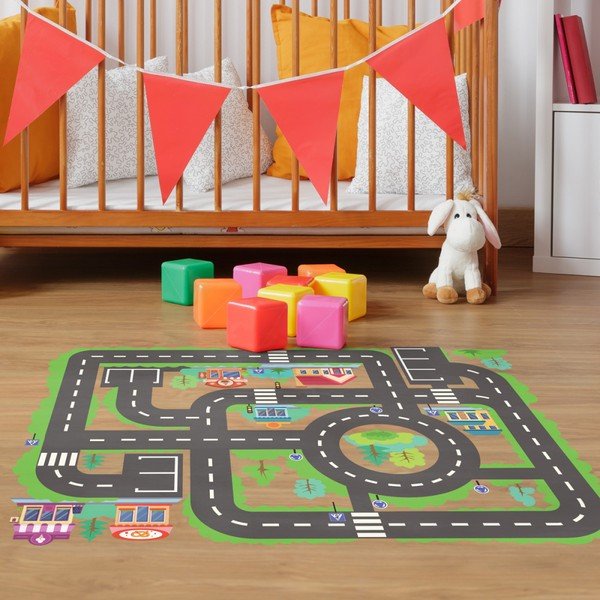 Adesivo per pavimenti in vinile per bambini Viaggio - Ambiance-image-2