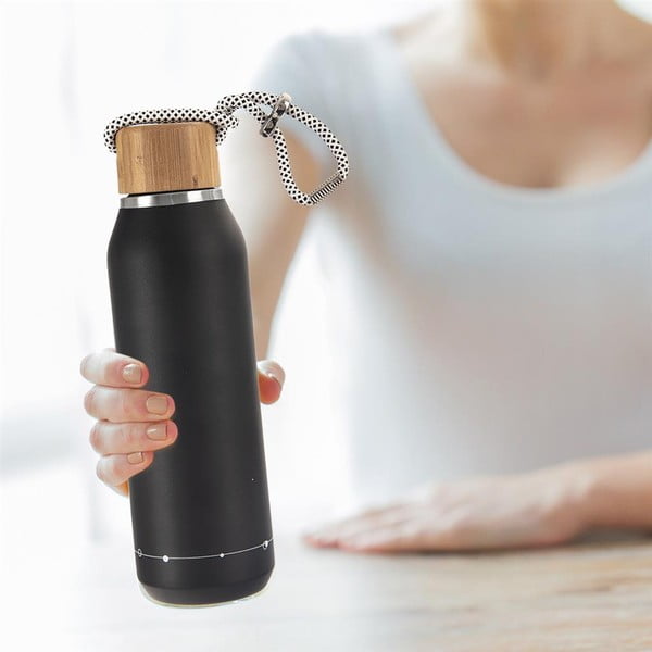 Borraccia termica nera in acciaio inox 600 ml – Orion-image-1