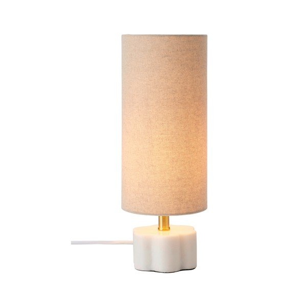 Lampada da tavolo bianca/beige in lino (altezza totale 33 cm) Joline – Ellos Home-image-3