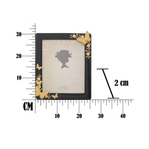 Cornice gialla in resina Glam, 20 x 25 cm - Mauro Ferretti-image-1