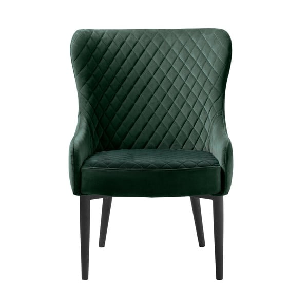 Poltrona in velluto verde scuro Ottowa - Unique Furniture