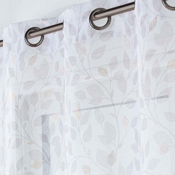 Tenda sottile bianca in voile 140x280 cm Duchesse – douceur d'intérieur-image-2