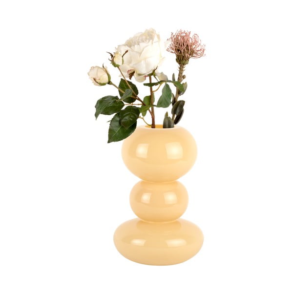 Vaso in vetro giallo chiaro Bubbles - PT LIVING-image-2