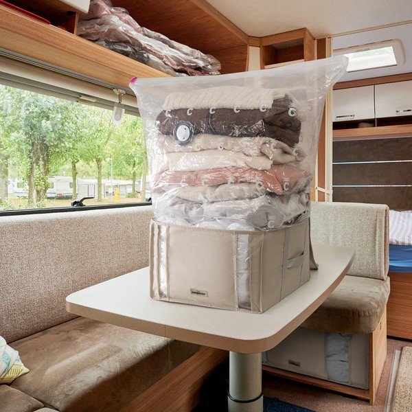 Organizer per vestiti sottovuoto in tessuto 42x40x25 cm Life – Compactor-image-1