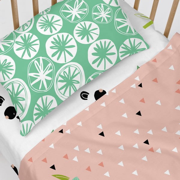 Lenzuolo di cotone per bambini Panda, 60 x 120 cm Panda Garden - Moshi Moshi-image-4