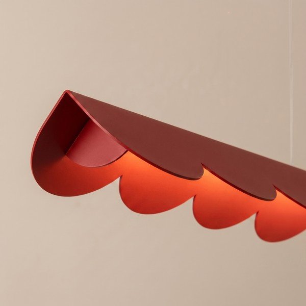 Lampadario LED rosso in alluminio BISCUIT – Thoro-image-4