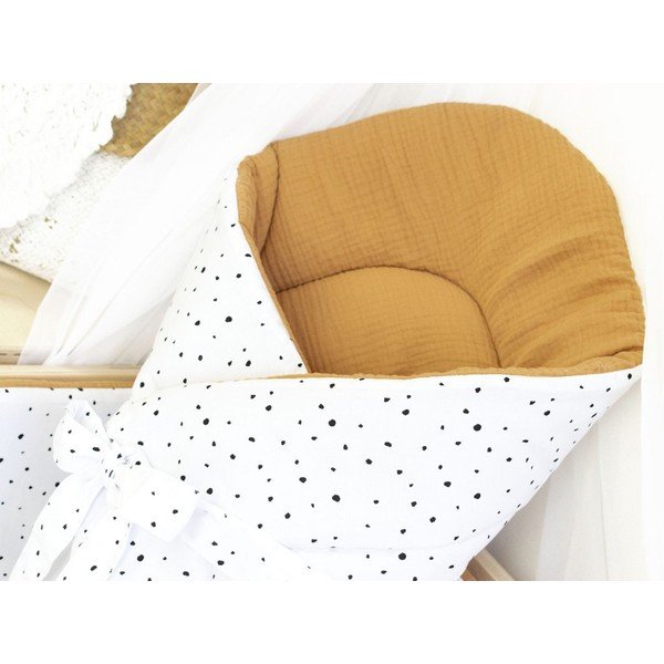 Impacco di cotone arancione e bianco Dots - Benlemi-image-1