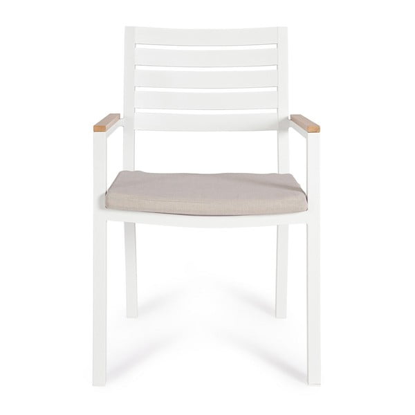 Sedie da esterno in set bianche in metallo 4 pz Henna   – Bizzotto-image-1