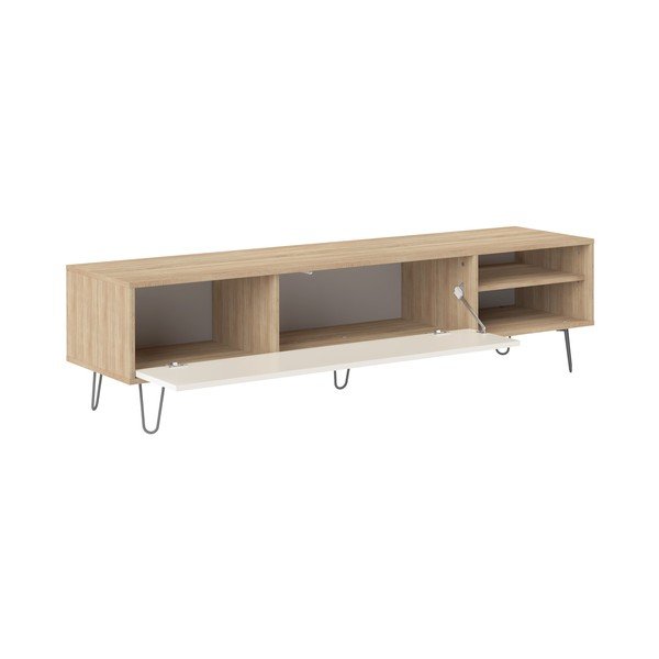 Tavolo TV crema in rovere 165x44 cm Aero - TemaHome-image-3