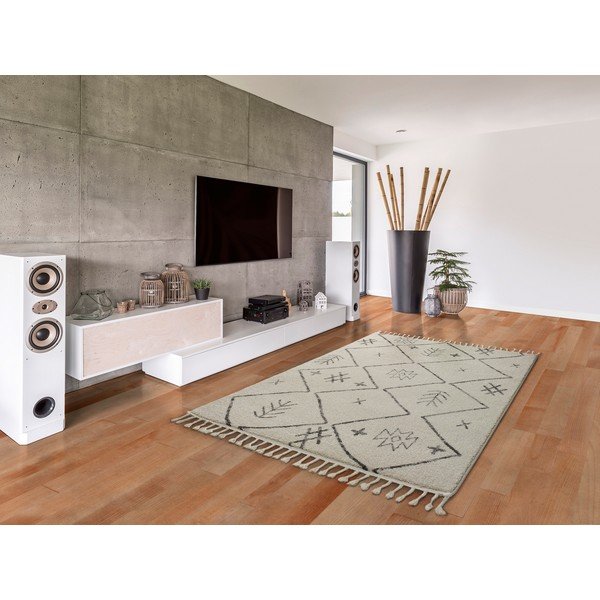 Tappeto beige Stampa Marakesh, 80 x 150 cm - Universal-image-1