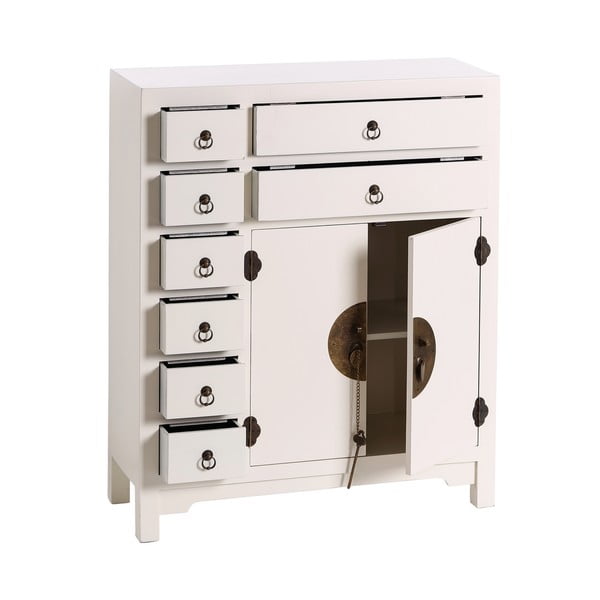 Cassettiera alta bianca 73x90 cm Oriente - Ixia-image-2