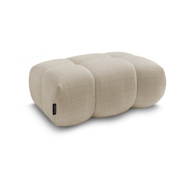 Poggiapiedi beige con rivestimento in ciniglia Ivane – Bobochic Paris-image-3