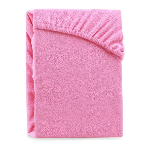 Lenzuolo elastico rosa per letto matrimoniale Siesta, 200/220 x 200 cm Ruby - AmeliaHome