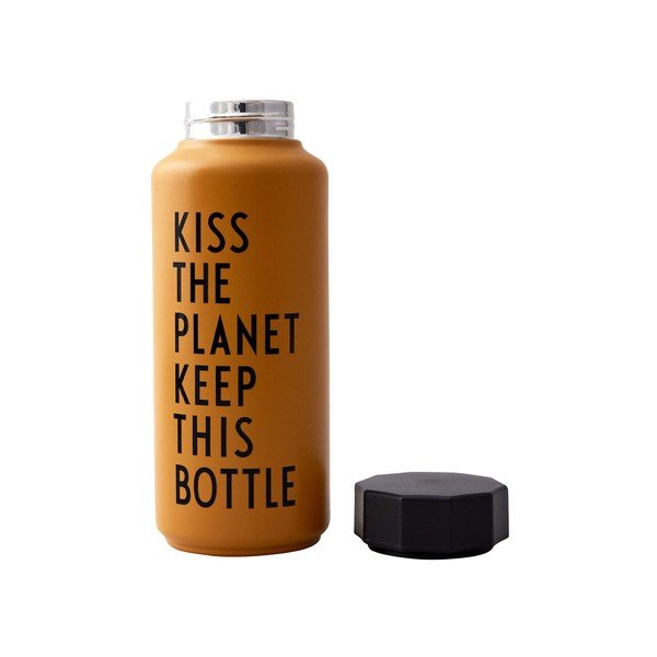 Bottiglia termica arancione , 500 ml Kiss - Design Letters-image-1