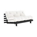 Divano letto color crema 160 cm Roots Black Night - Karup Design
