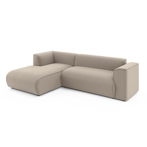 Divano angolare marrone chiaro (con penisola a sinistra/con chaise lounge) Merid  – Ropez-image-2