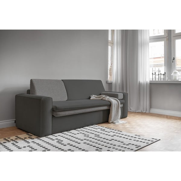 Divano in grigio scuro allungabile 237 cm Wilson – Miuform-image-2