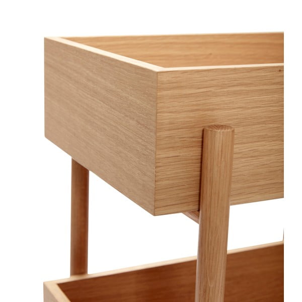 Consolle in legno di quercia naturale 34x43 cm Stack - Hübsch-image-2