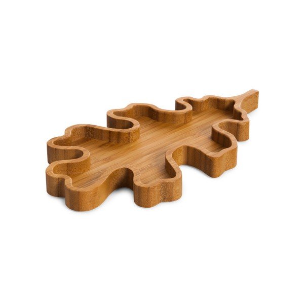 Servírovací podnos ve tvaru listu Bambum Mesa, ⌀ 22 cm