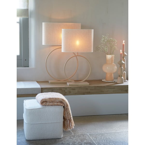 Pouf beige 40x40 cm Kiki - Light & Living-image-1