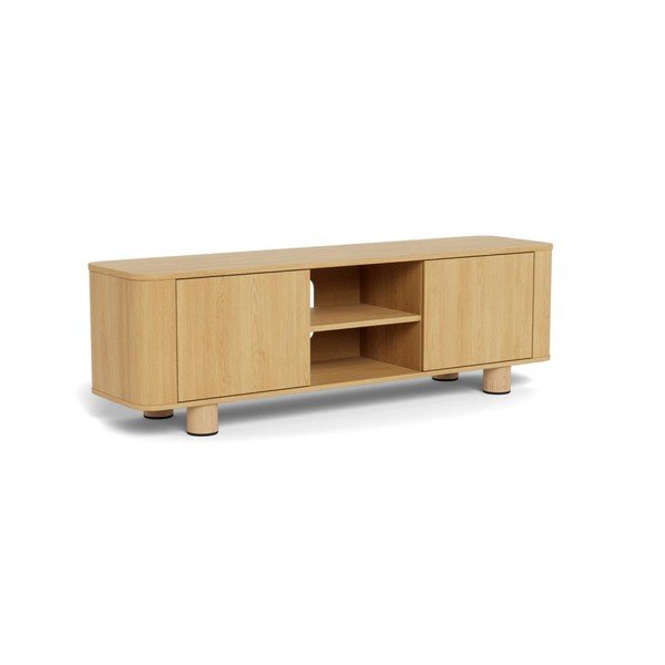 Mobile TV di colore naturale con effetto rovere 160x50x40 cm Atmore – Actona