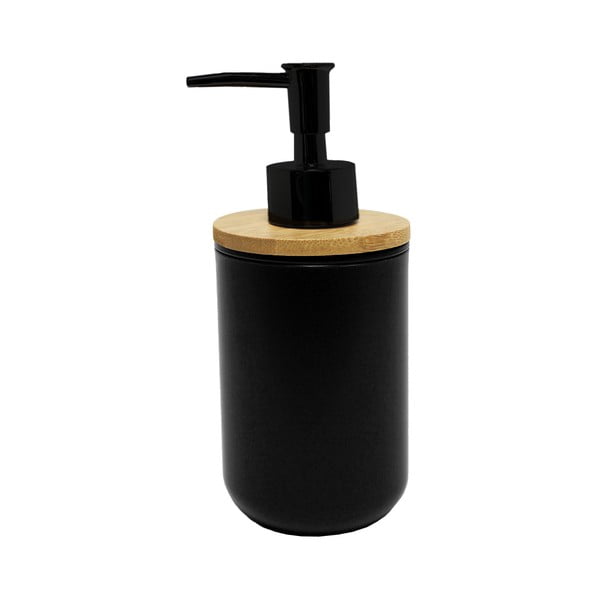Dispenser per sapone nero in plastica 91 ml Smart – douceur d'intérieur
